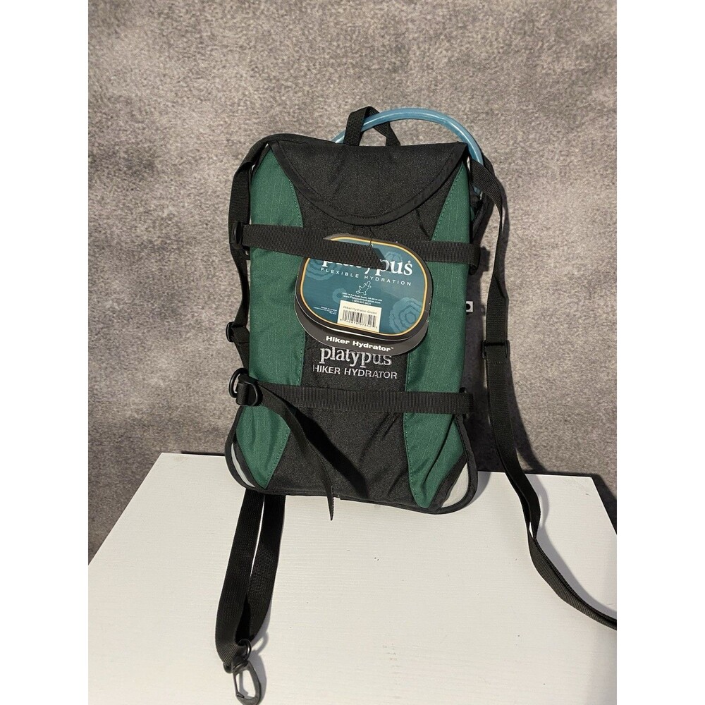 New Vintage Platypus Hiker Hydrator Pack - Flexible Hydration NWT - Green/Blac